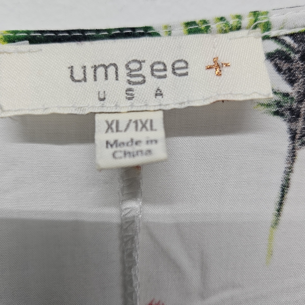 UMGEE Kimono Duster Cardigan Size XL/1XL Feather Print Tassel Boho Festival - Picture 2 of 11